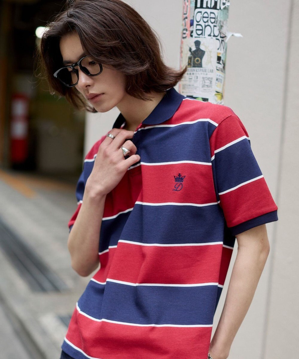 WEGO 【ユニセックス着用ITEM】ワンポイントボーダーポロ（SS） 