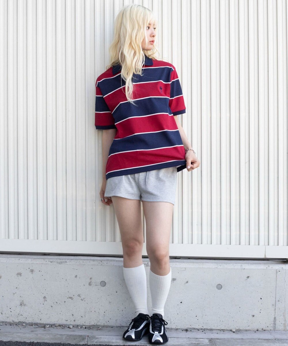 WEGO 【ユニセックス着用ITEM】ワンポイントボーダーポロ（SS） 
