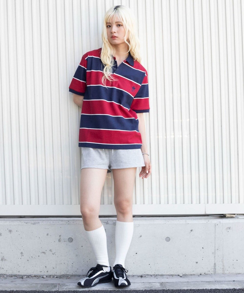 WEGO 【ユニセックス着用ITEM】ワンポイントボーダーポロ（SS） 