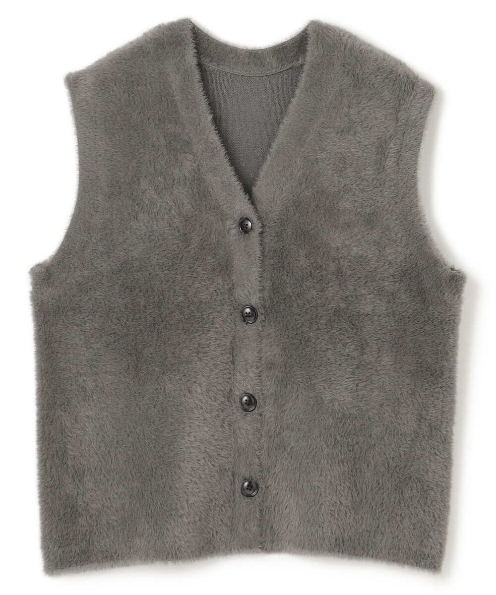 UNFILO L ナイロンシャギー カーディガン ベスト 