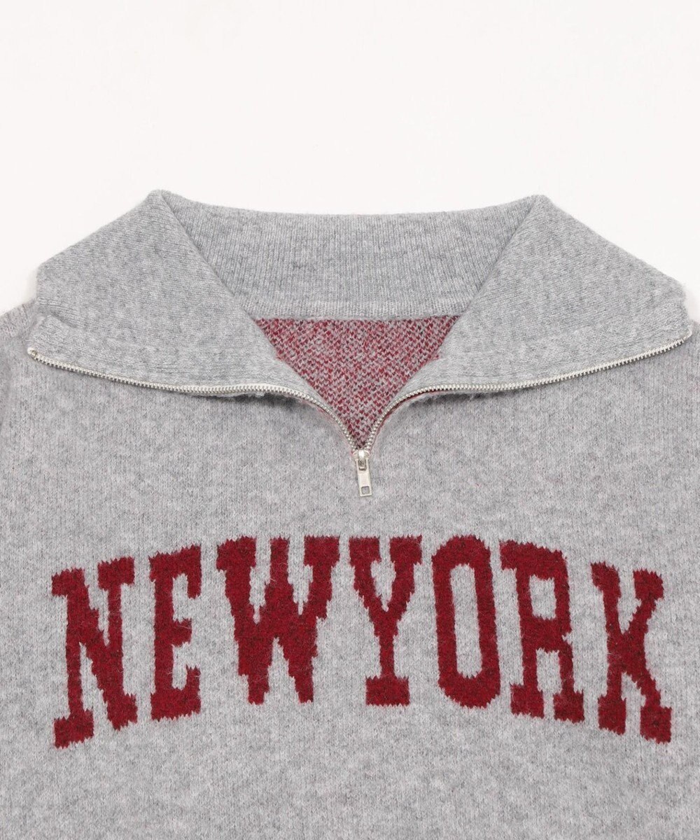 WEGO フラッフィーハーフジップニット 