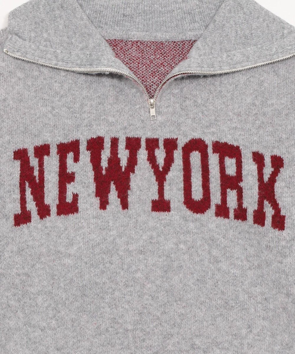 WEGO フラッフィーハーフジップニット 