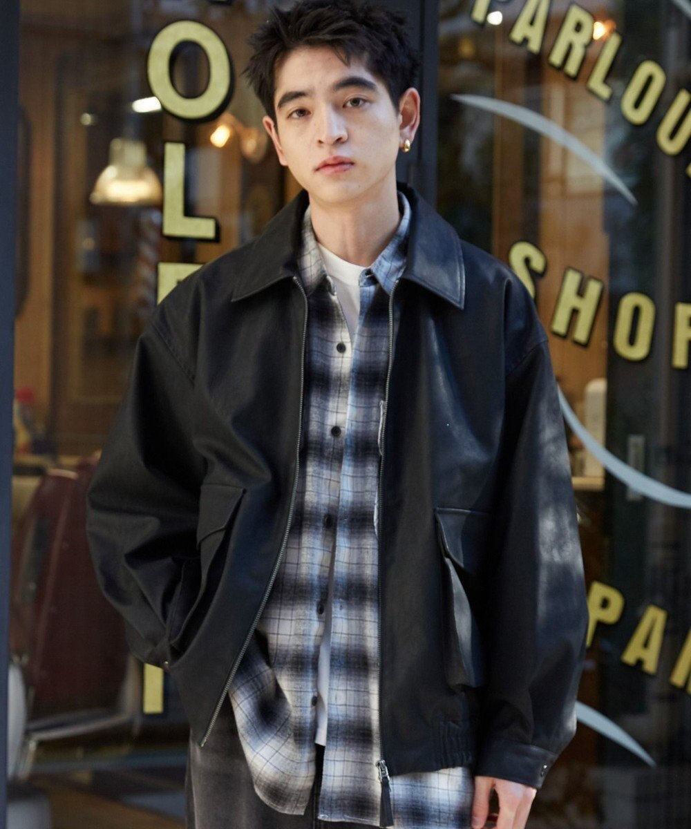 WEGO 【ユニセックス着用ITEM】PUダブルZIPフライトジャケット 