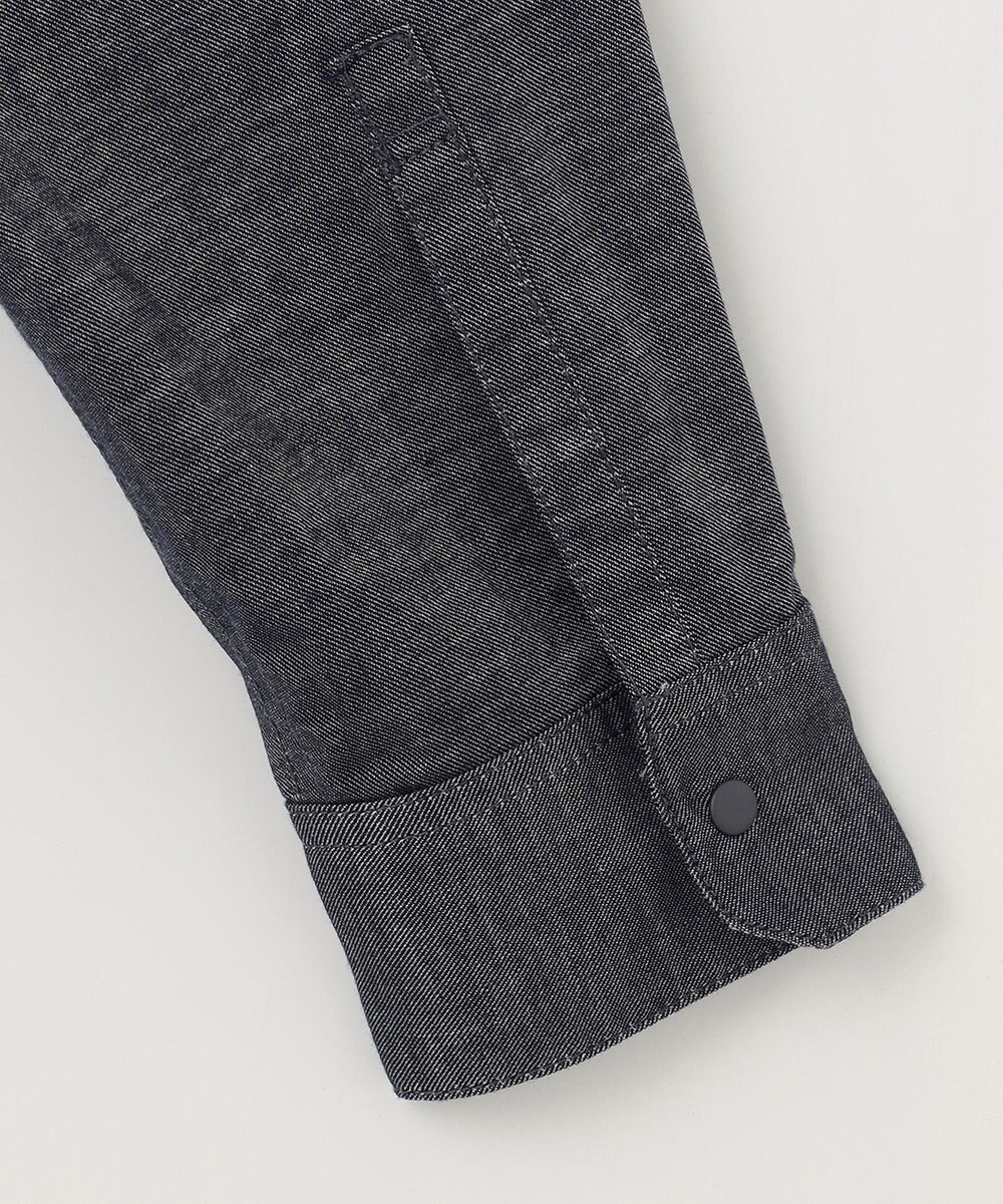 SHARE PARK MENS 【UVカット・撥水・ストレッチ】イージーデニムノーカラーシャツ 