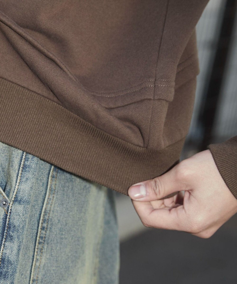 WEGO 【ユニセックス着用ITEM】ダメージアップリケレイヤードZIPパーカー 