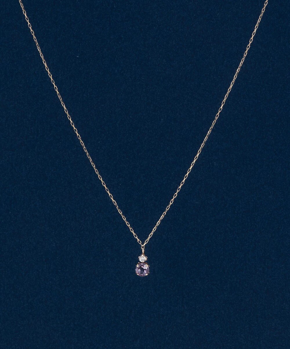 Phoebe 【K10】ジュエルラックネックレス　アメジスト/2月誕生石/天然石/全長:40cm 