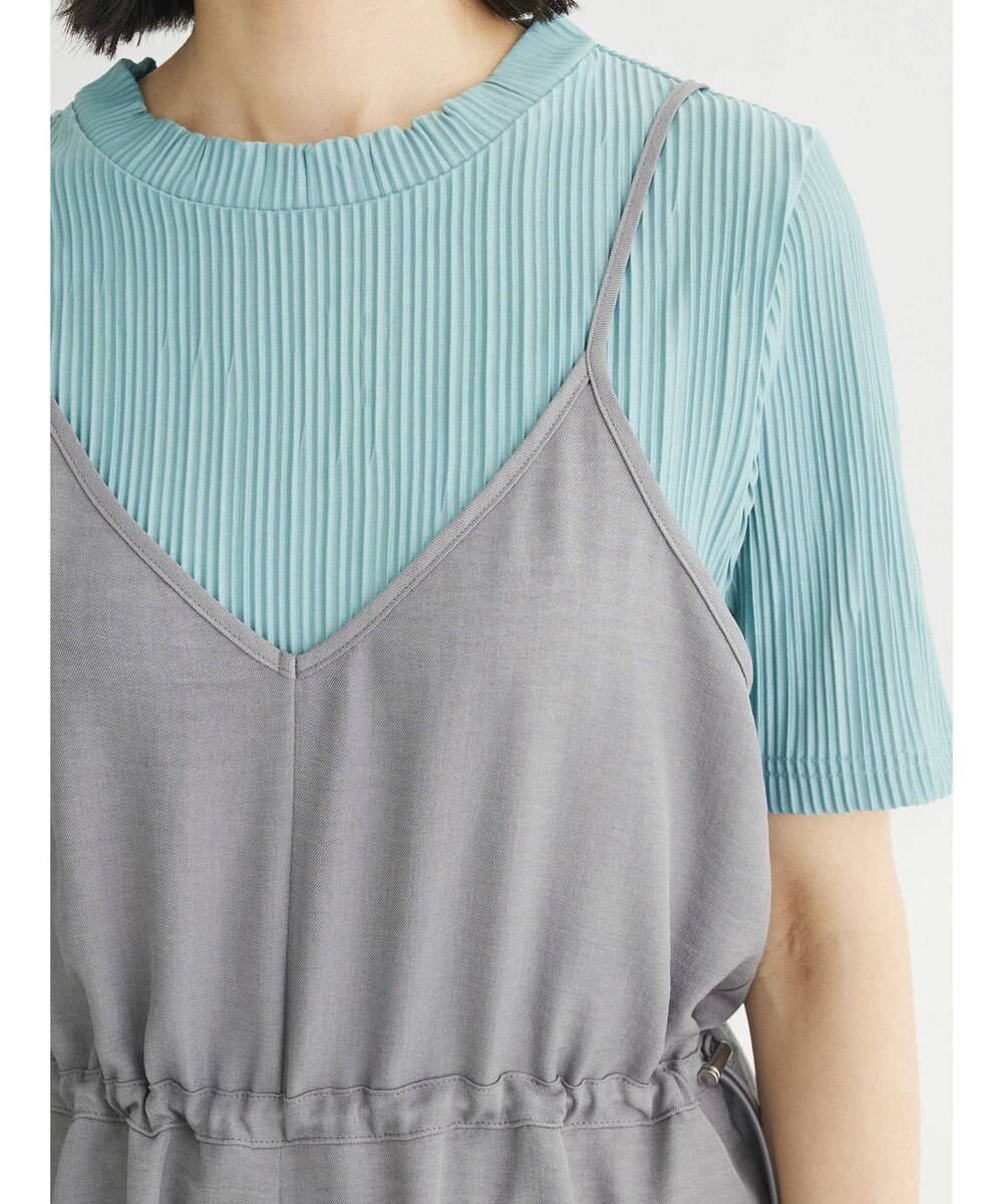 Green Parks 冷やっとすずやかウエストドロストサロペット 