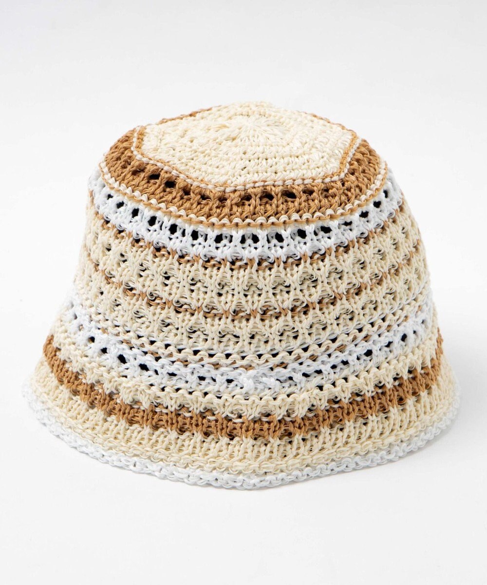 WEGO クロシェ編みボーダーハット 