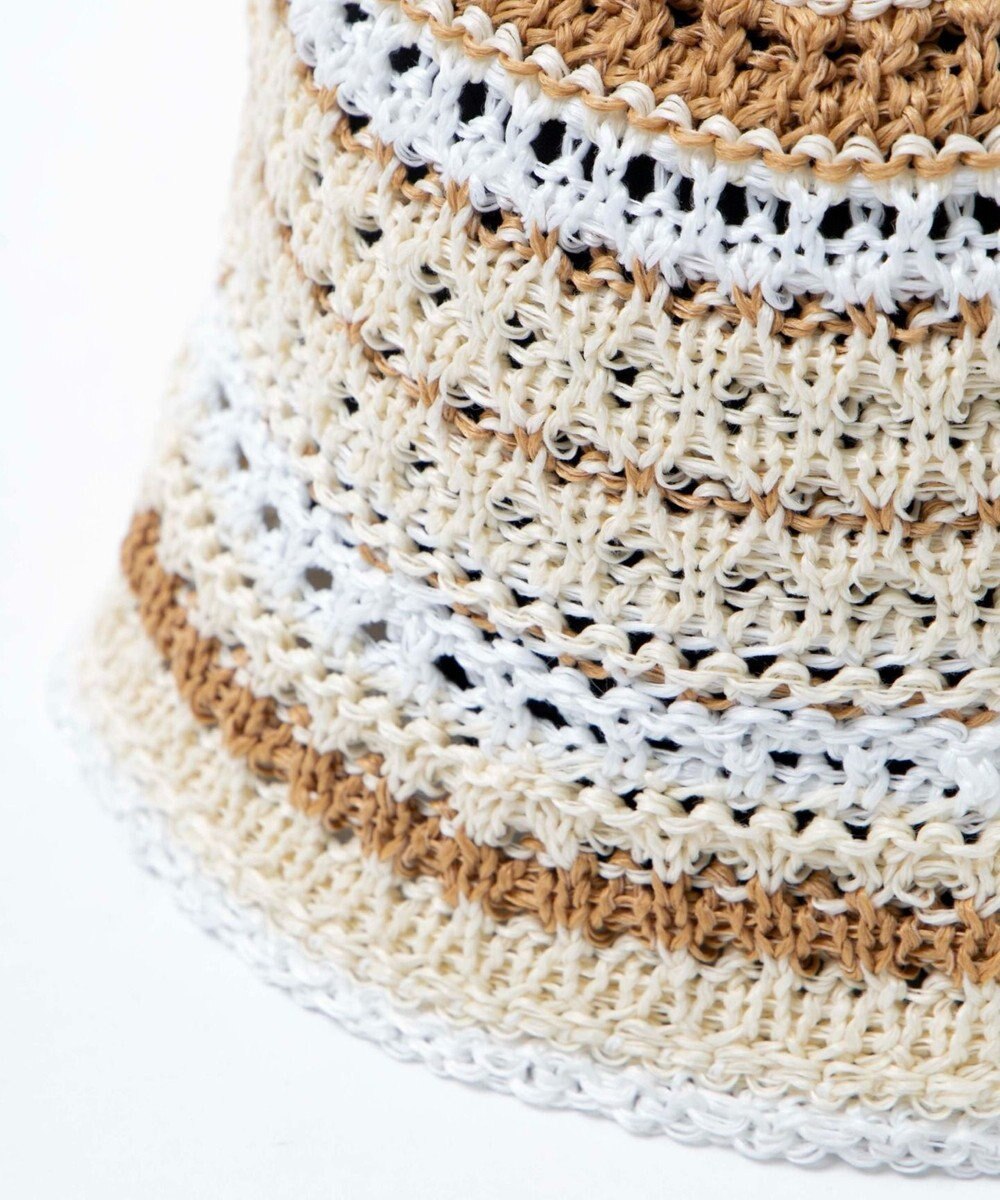WEGO クロシェ編みボーダーハット 