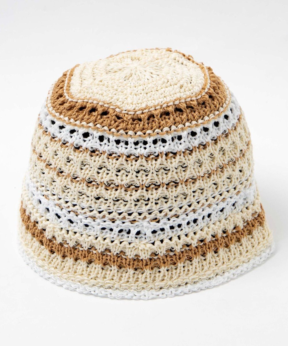 WEGO クロシェ編みボーダーハット 