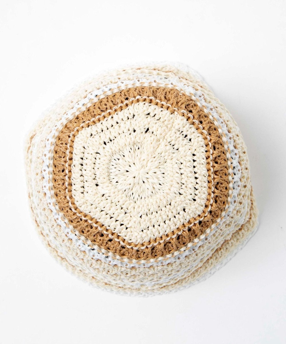 WEGO クロシェ編みボーダーハット 