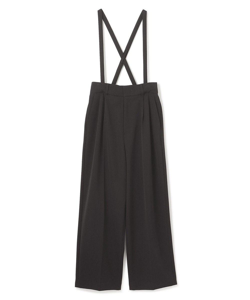 uncrave 【防しわ・UVカット・洗濯機洗い可】バルキーツイル ワイドパンツ(サスペンダー付き)（uncrave STANDARD） 