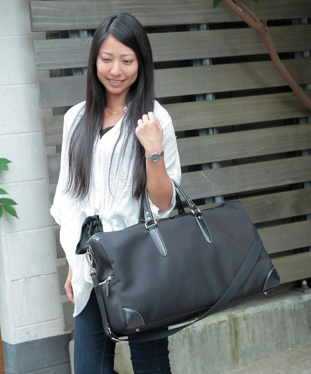 UNBILLION 【テレビ ドラマ着用アイテム】Otias 1681デニール×白化合皮ボストンL 