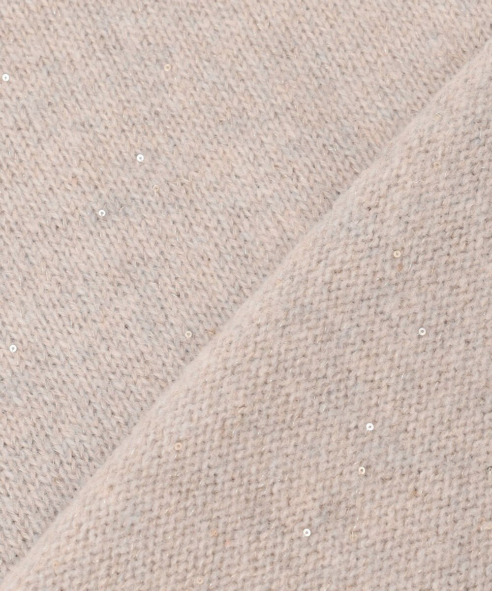 自由区 ウールカシミヤブレンドスパンコールハイネック ニット 