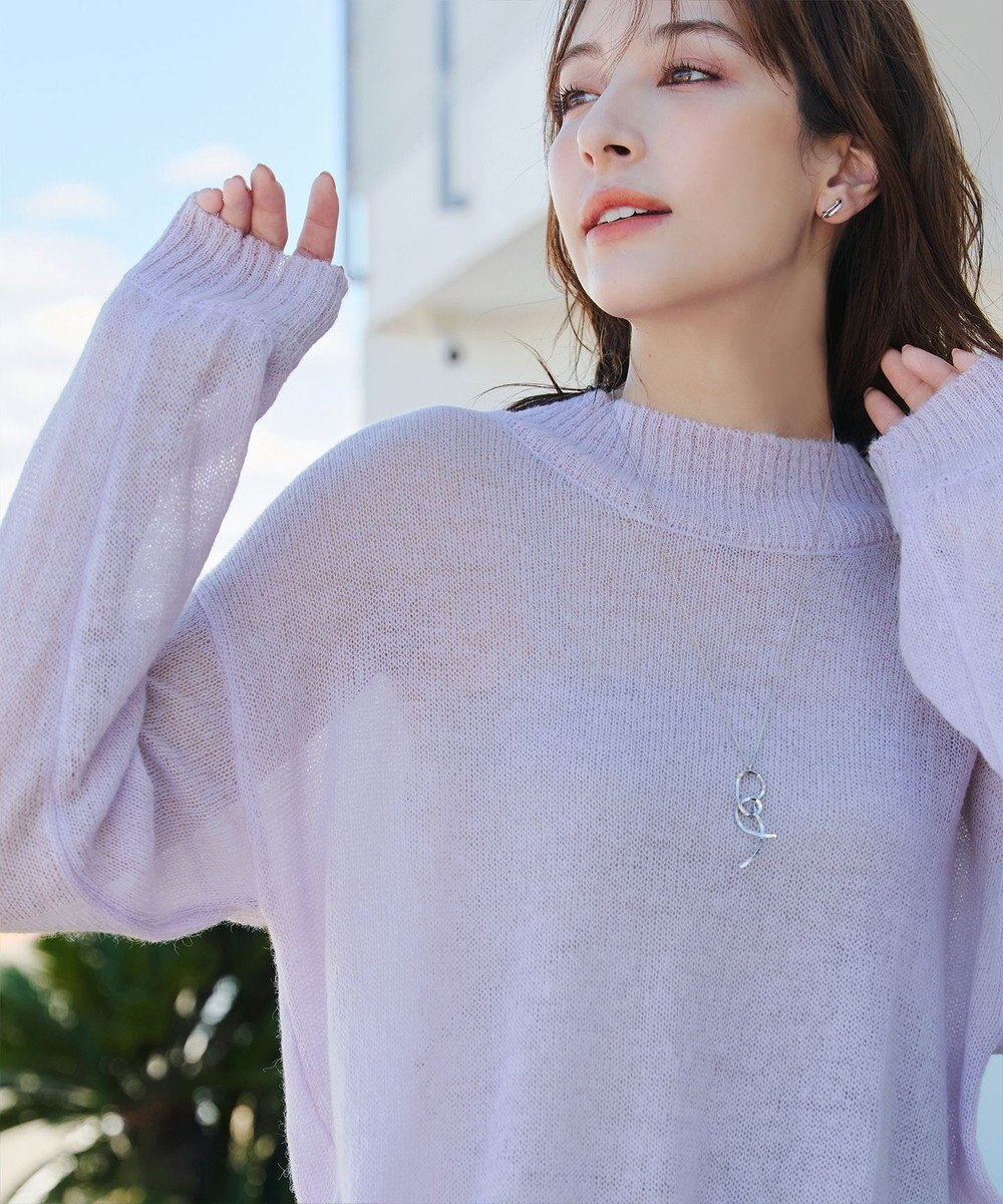 Tiaclasse 【洗える】シアープルオーバーニット 