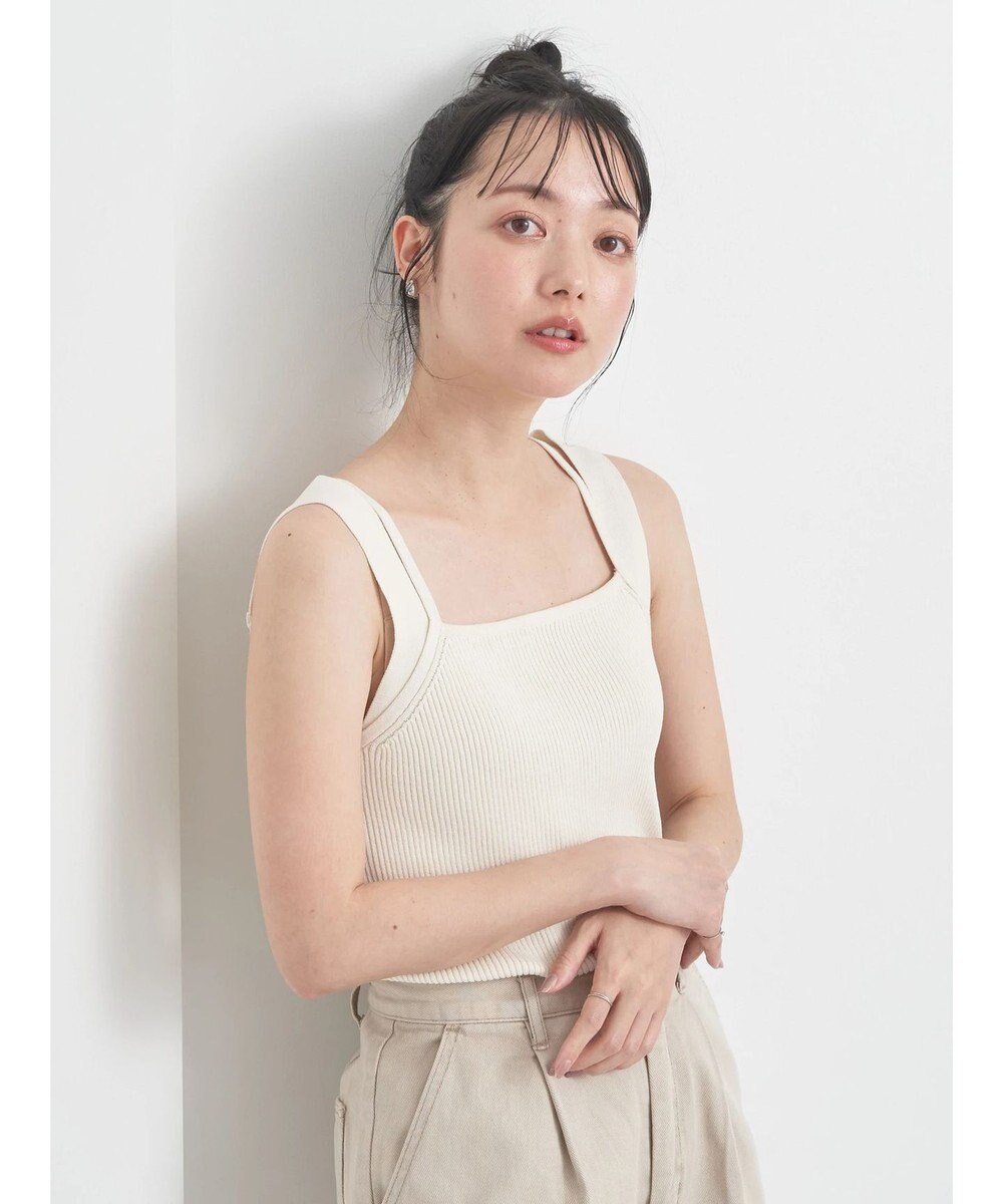 earth music&ecology レイヤードニットタンクトップ 