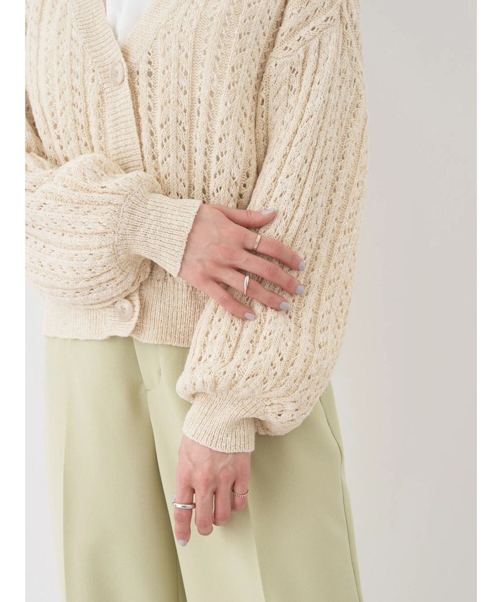 earth music&ecology スラブヤーンスカシカーディガン 