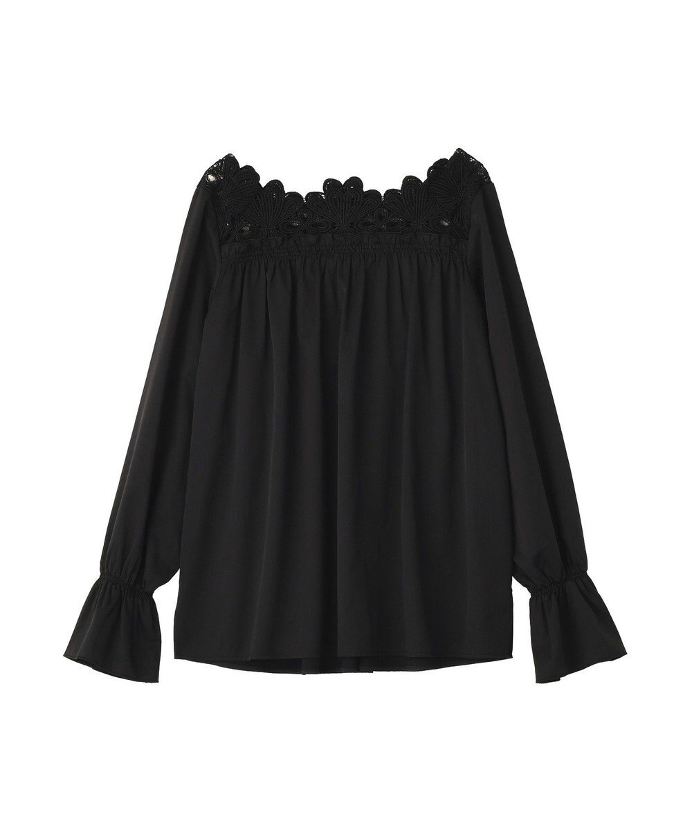 YECCA VECCA フラワーレースブラウス 
