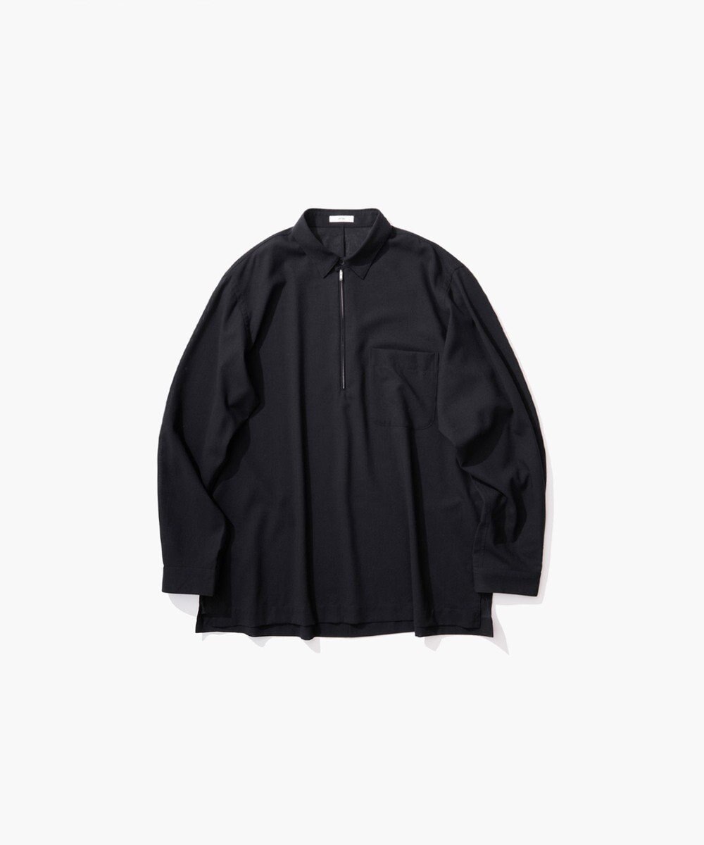 ATON TWIST WOOL WASHER | ジップアップシャツ - UNISEX 