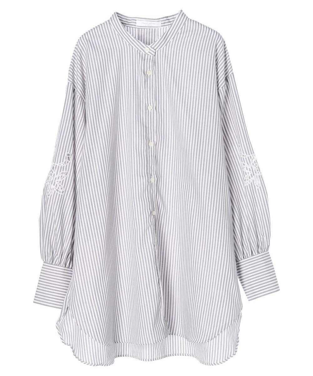 Green Parks 袖刺繍シャツチュニック 