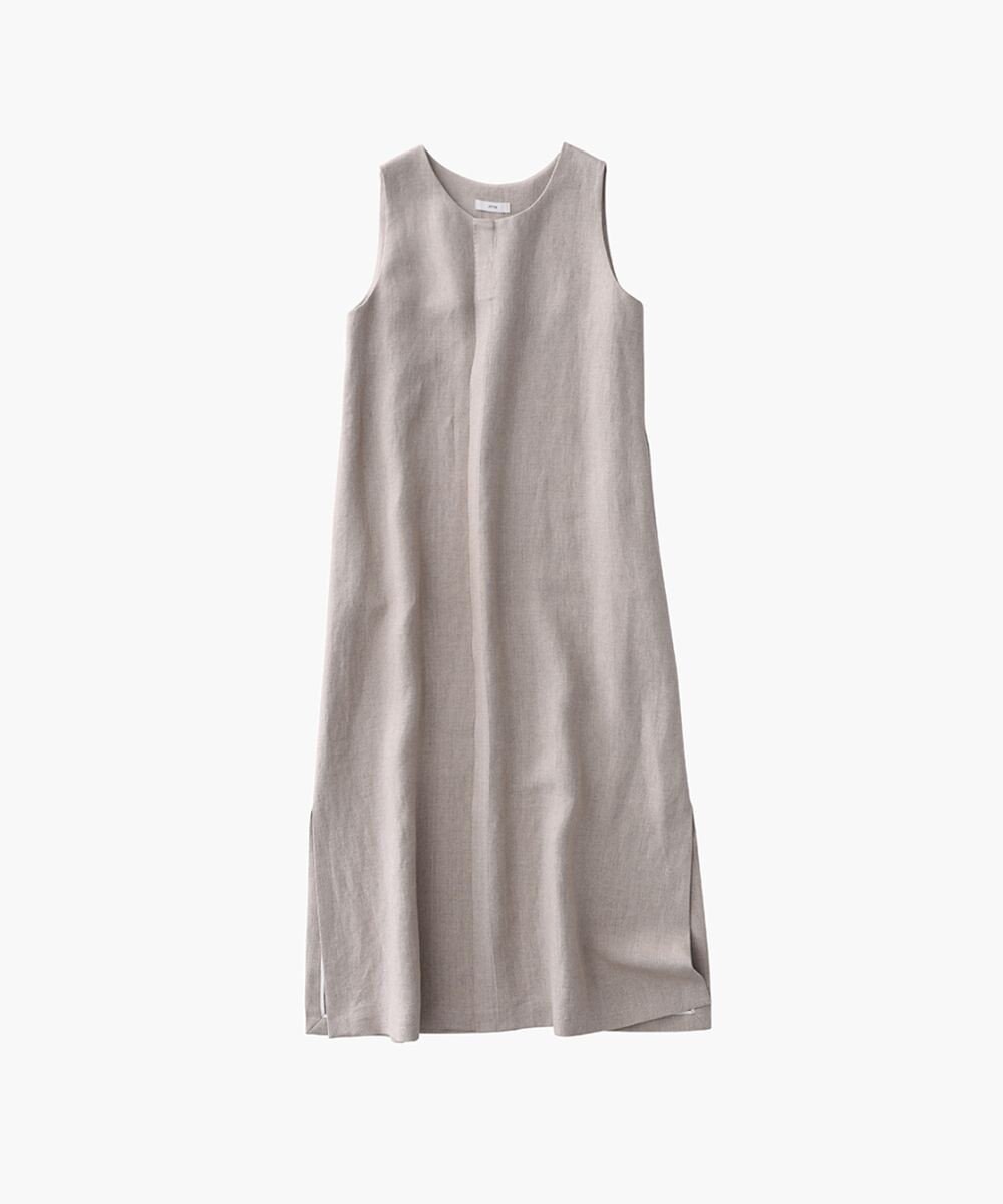 ATON LINEN OXFORD | ノースリーブドレス 