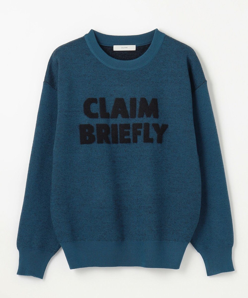 ANY スウェットライクフェザーロゴニット 