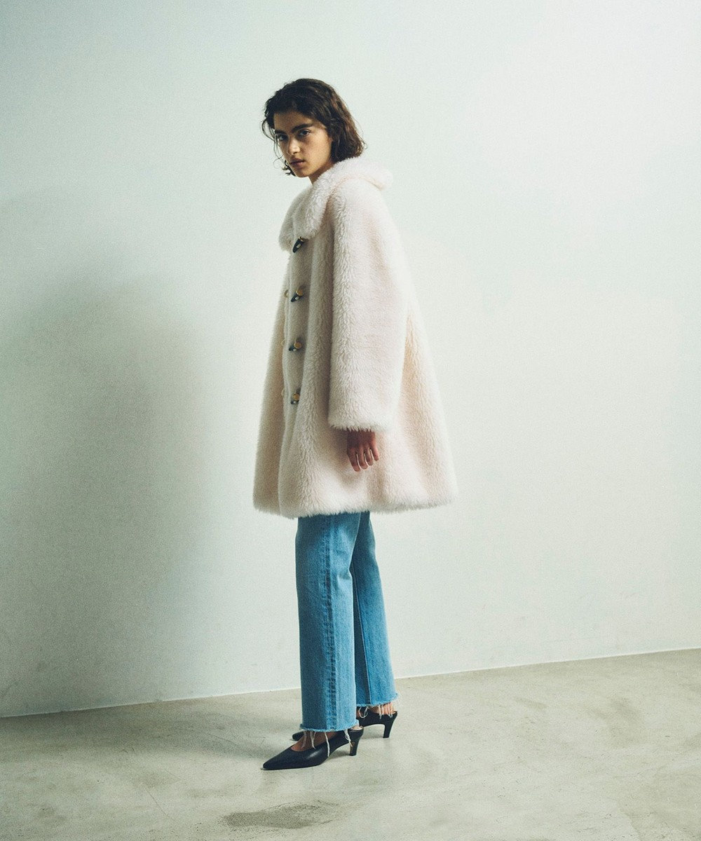 GRACE CONTINENTAL ウールボアショートコート 