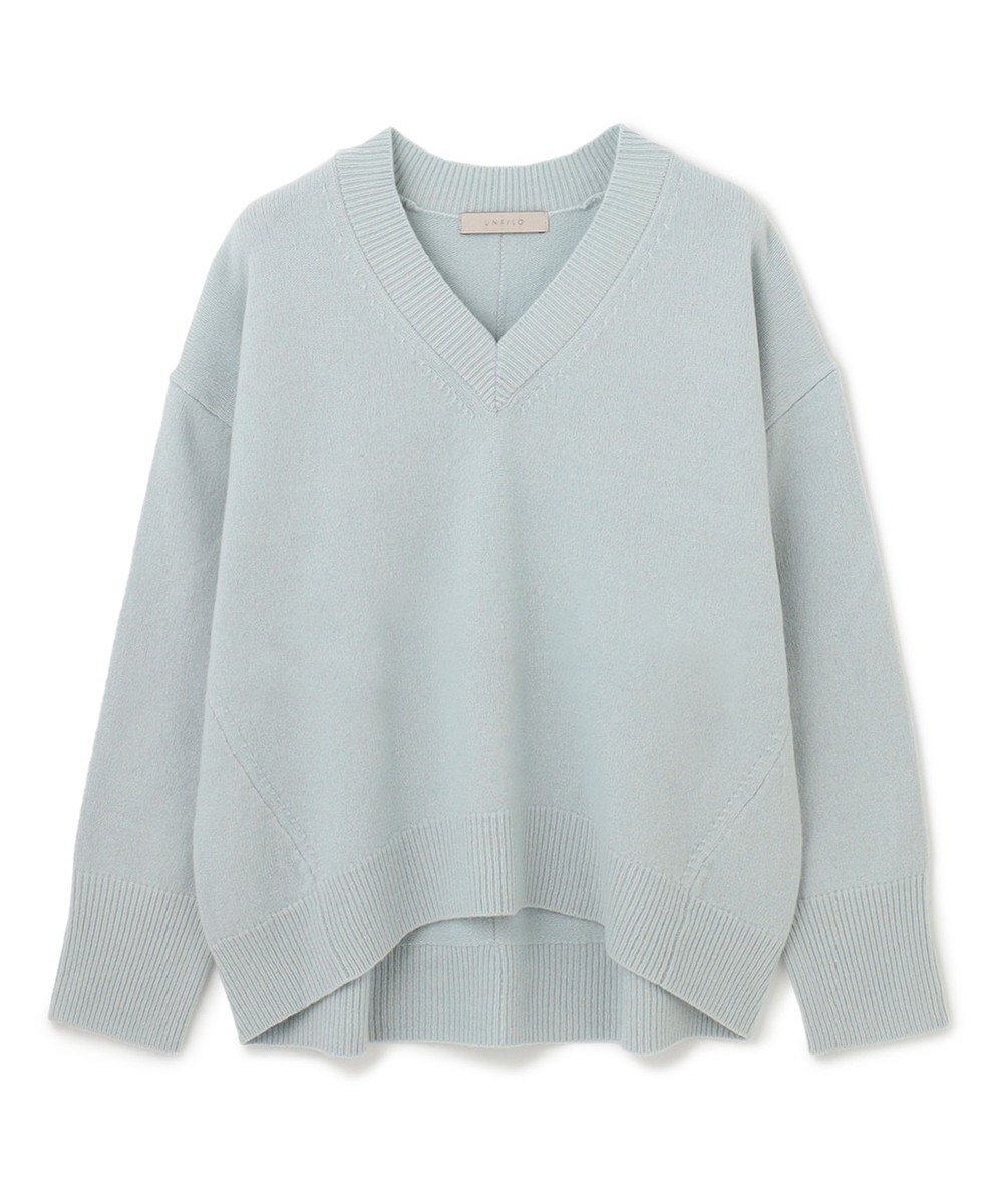 UNFILO ウールカシミヤ Vネックニット 