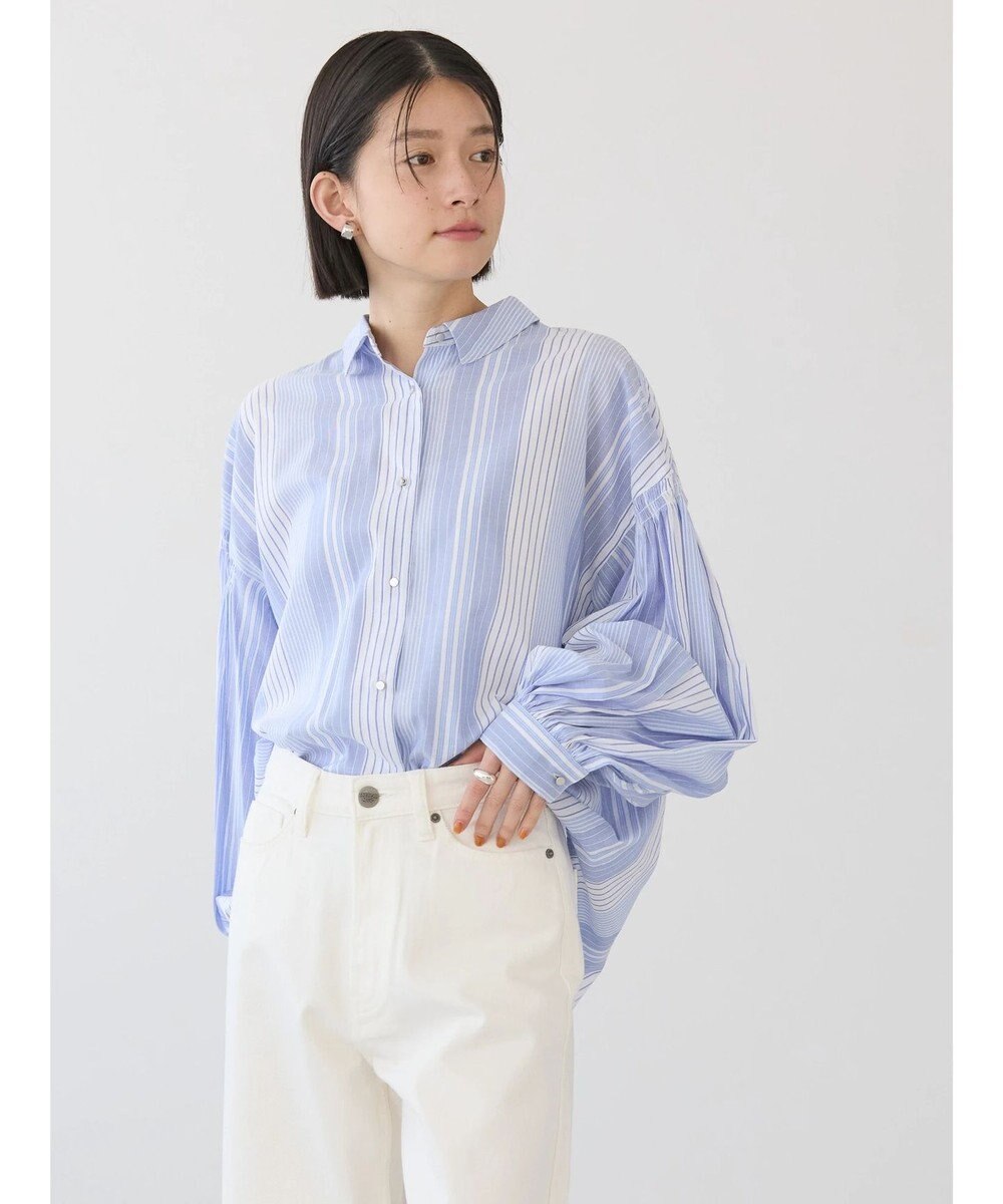 AMERICAN HOLIC ＵＶカット／接触冷感ギャザースリーブブラウス　 