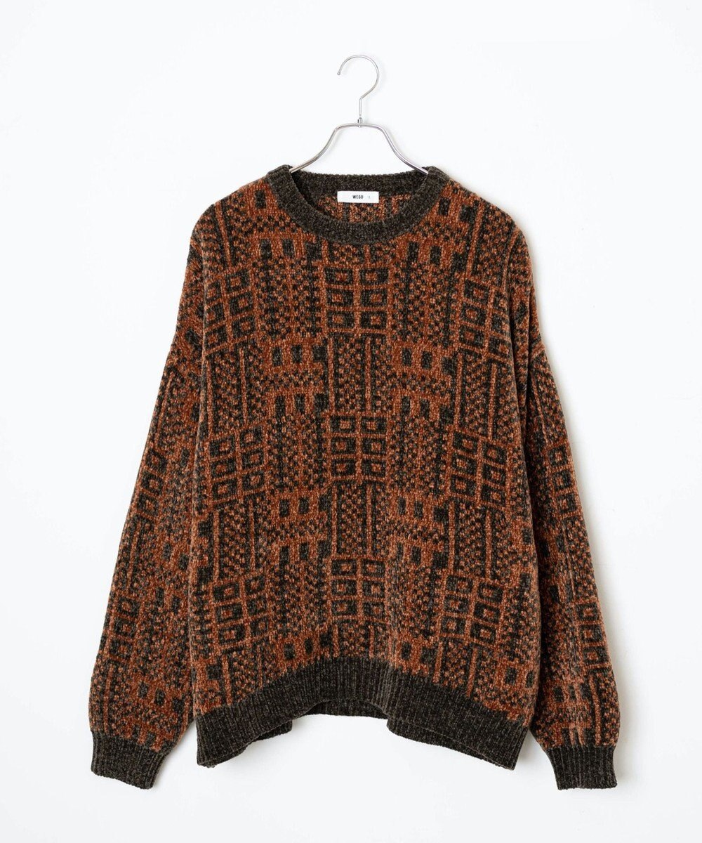 WEGO ベロアモール総柄プルオーバー 