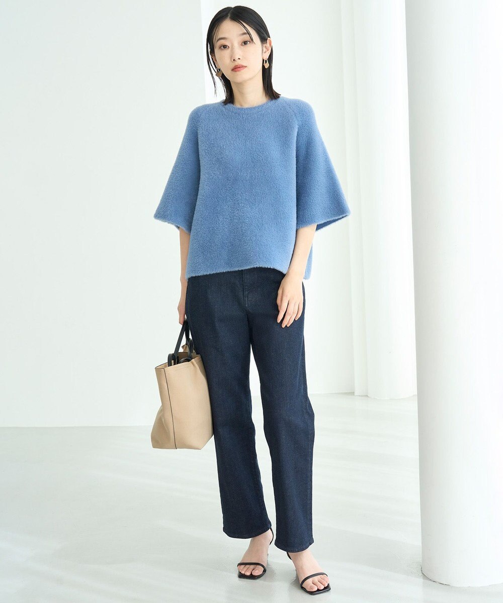 UNFILO L ナイロンシャギー  ハーフスリーブ プルオーバー 