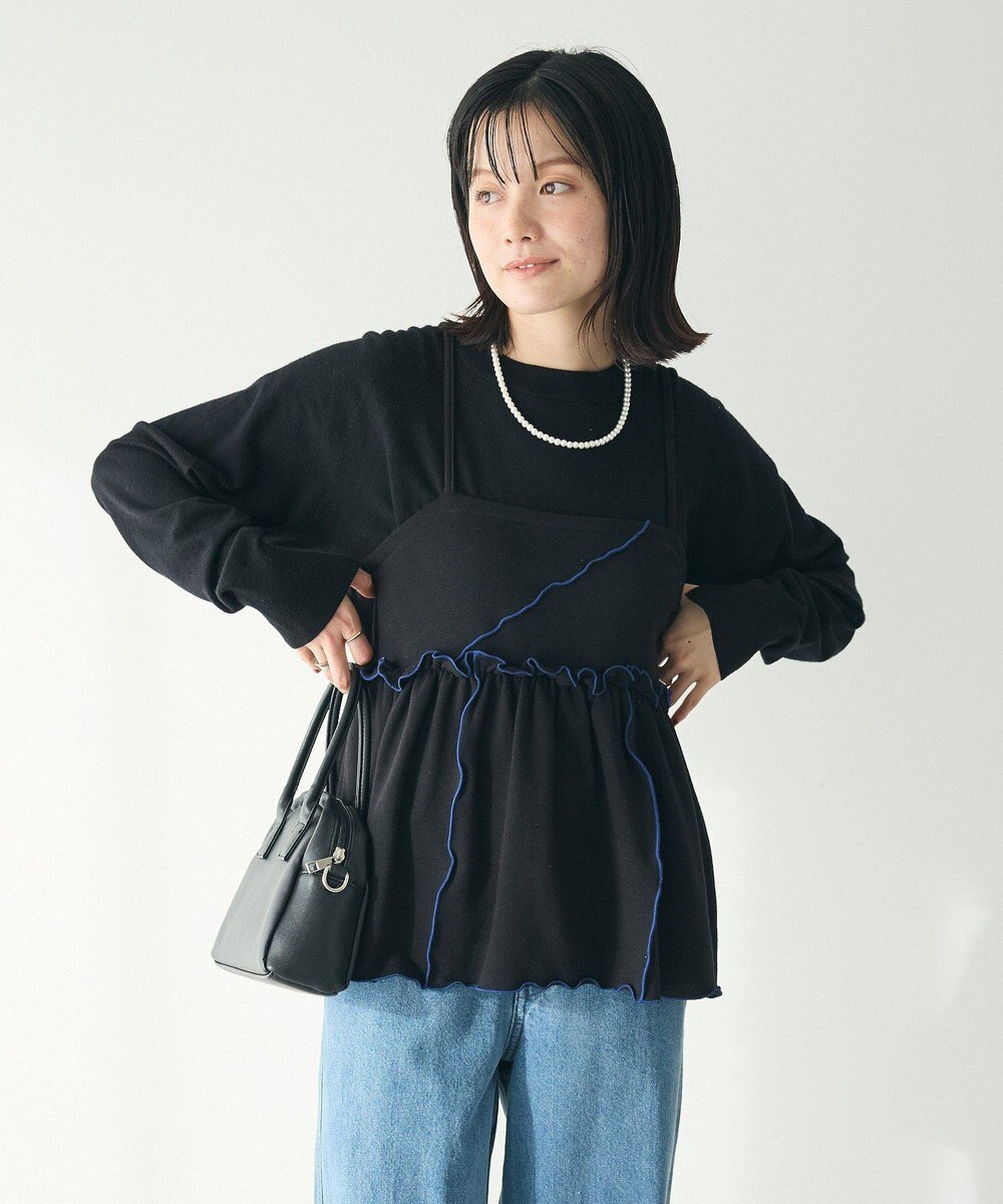 CRAFT STANDARD BOUTIQUE 配色メローキャミトップス 