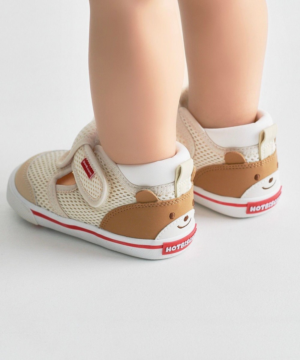 MIKI HOUSE HOT BISCUITS 【14-15cm】かかと顔 メッシュ セカンドベビーシューズ 