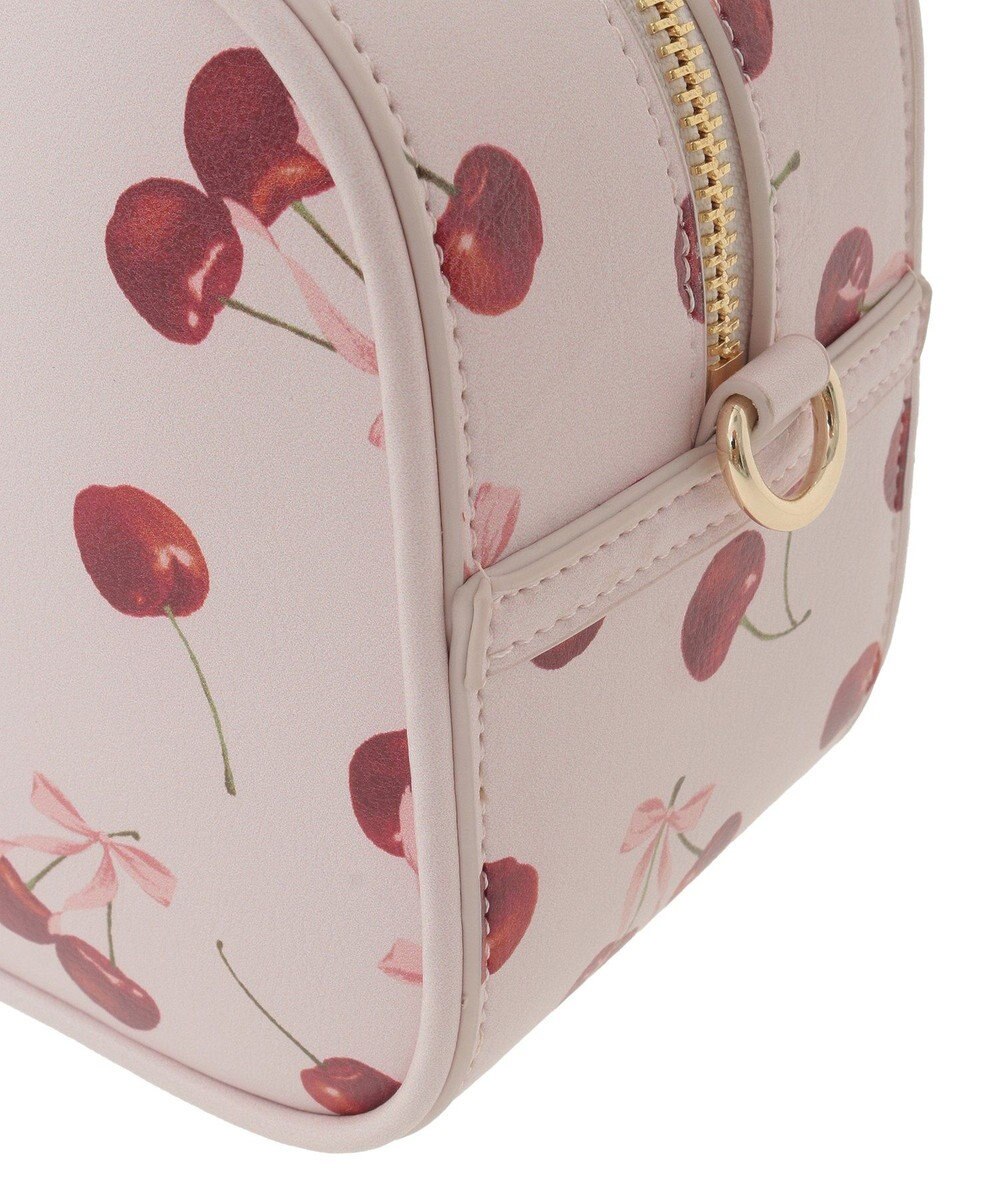 Maison de FLEUR チェリー柄ボストンバッグ 