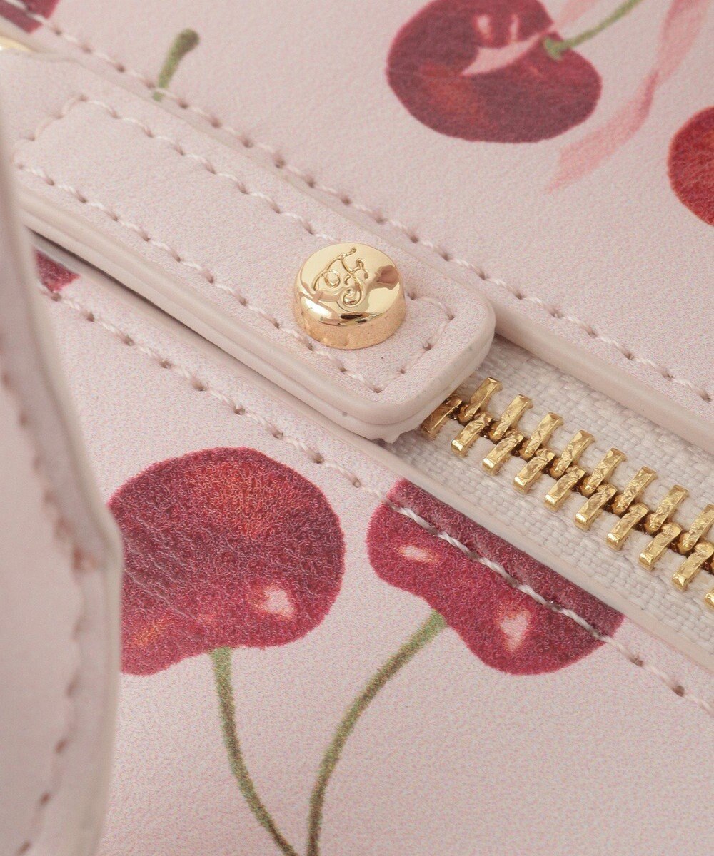 Maison de FLEUR チェリー柄ボストンバッグ 