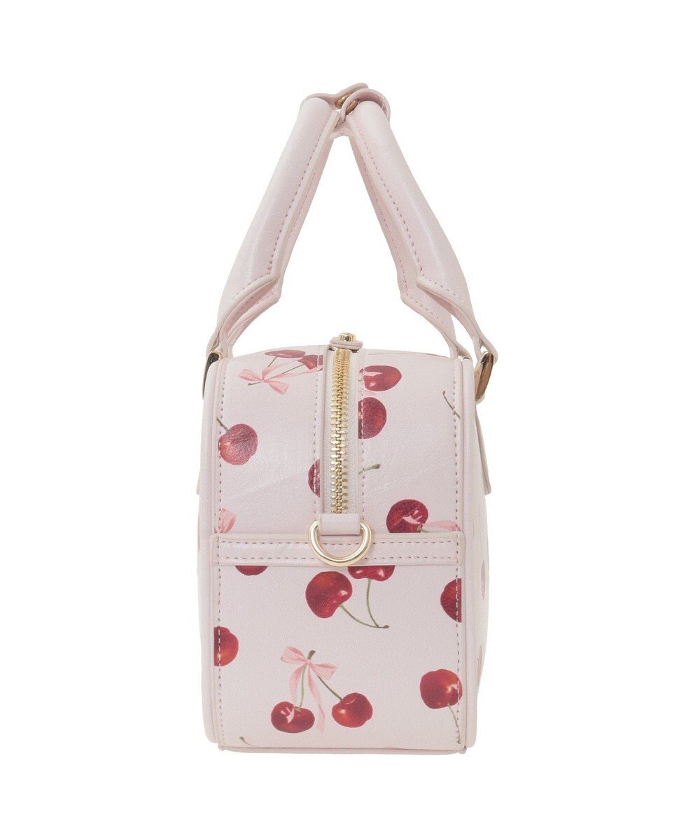 Maison de FLEUR チェリー柄ボストンバッグ 