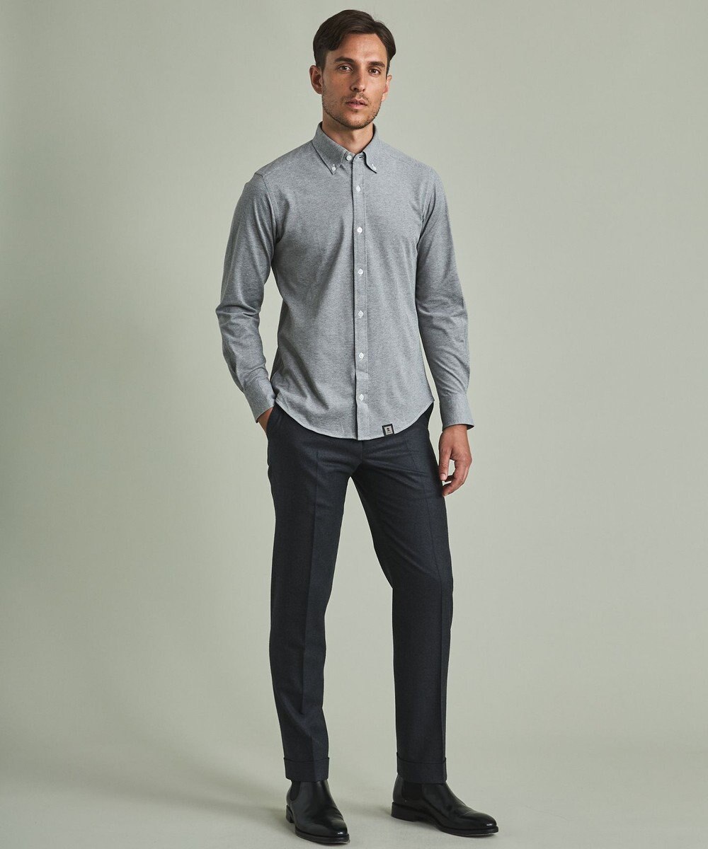 GOTAIRIKU 胸ポケット付にアップデート【吸水速乾/ストレッチ】クールマックス鹿の子 ビズシャツ_ボタンダウン 