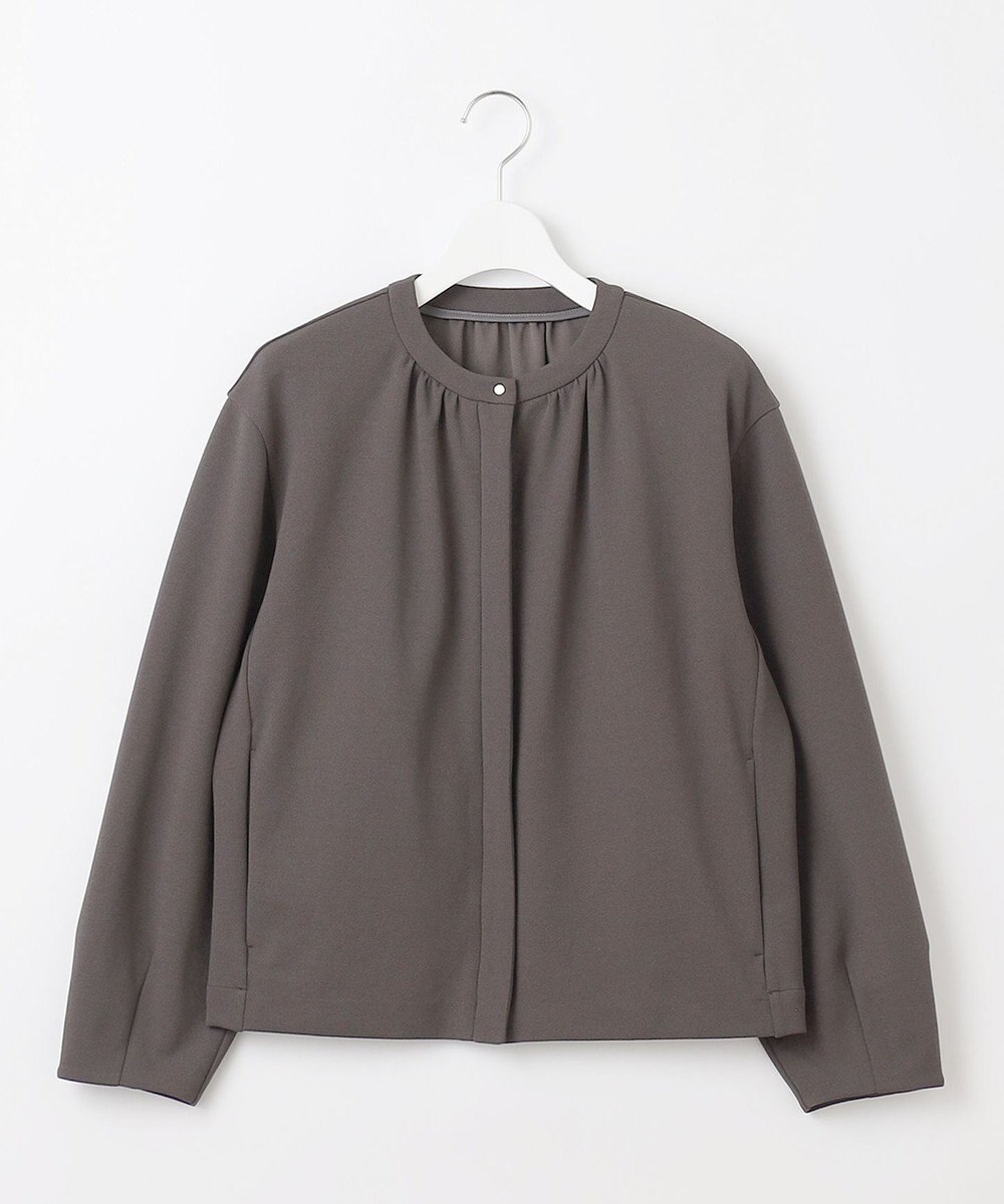 J.PRESS LADIES ジョーゼットジャージー タックスリーブ ブルゾン 