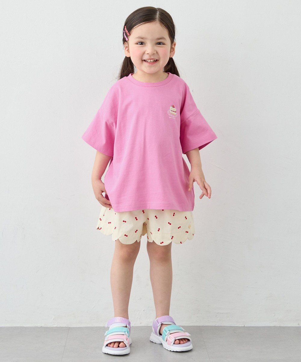 ANY KIDS 【綿100%】バックプリント オーバーサイズTシャツ 