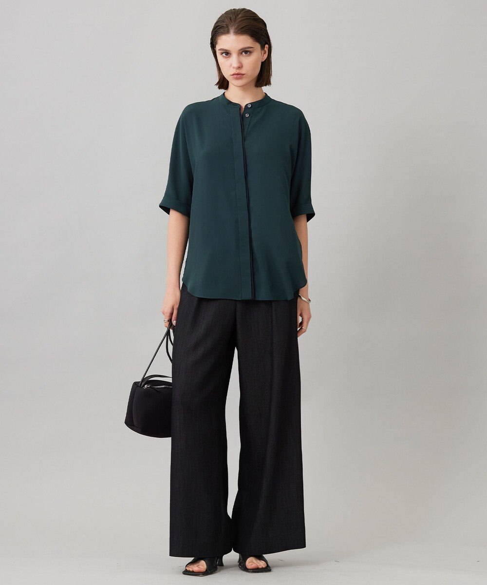 ICB 【洗える】 ドレープスラブデニム ワイドパンツ 