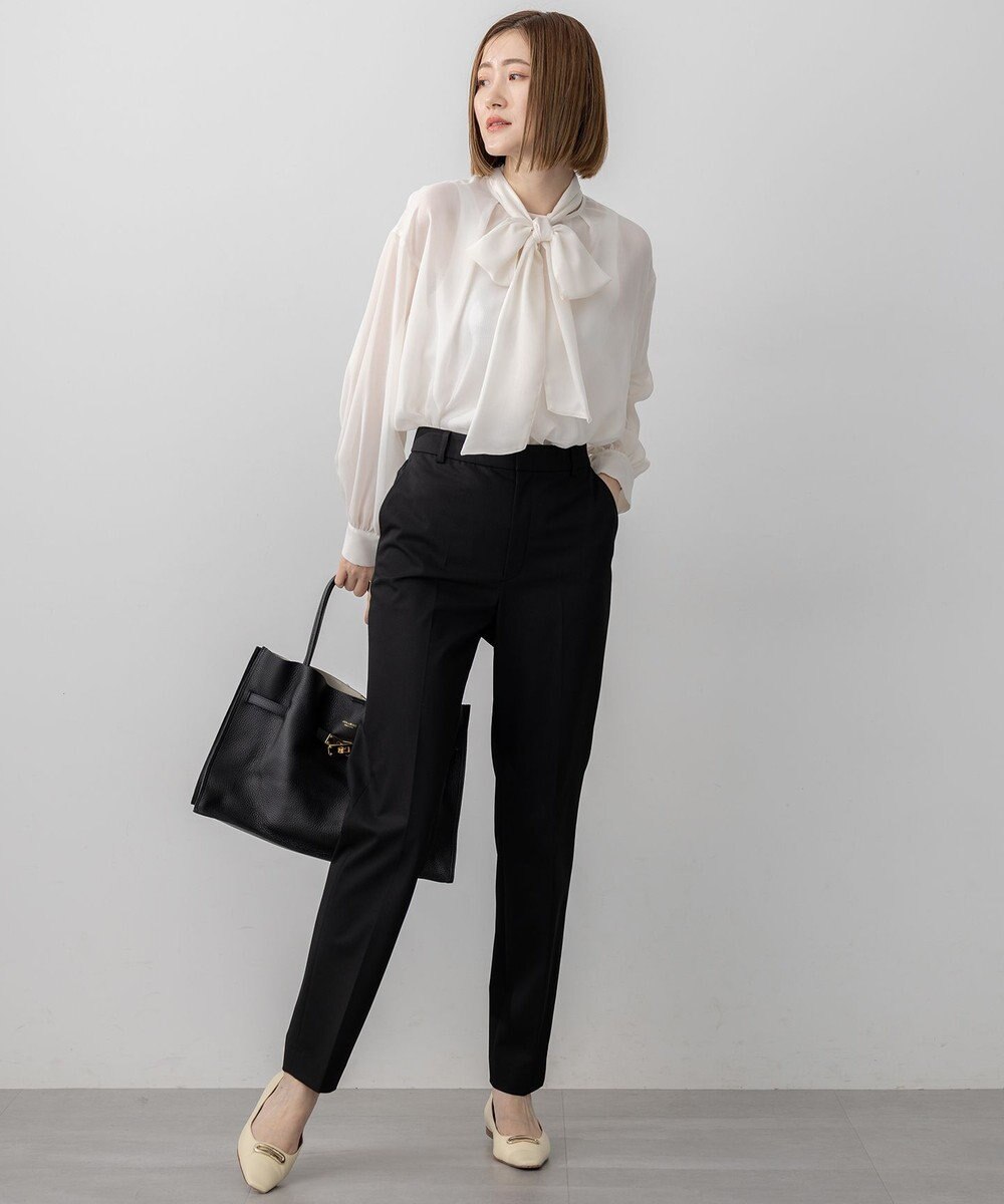 23区 S 【見上愛さん着用/洗える】シアービエラ ボウタイ ブラウス 