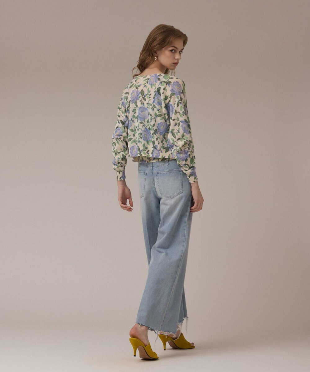 GRACE CONTINENTAL ローズプリントニットカーディガン 