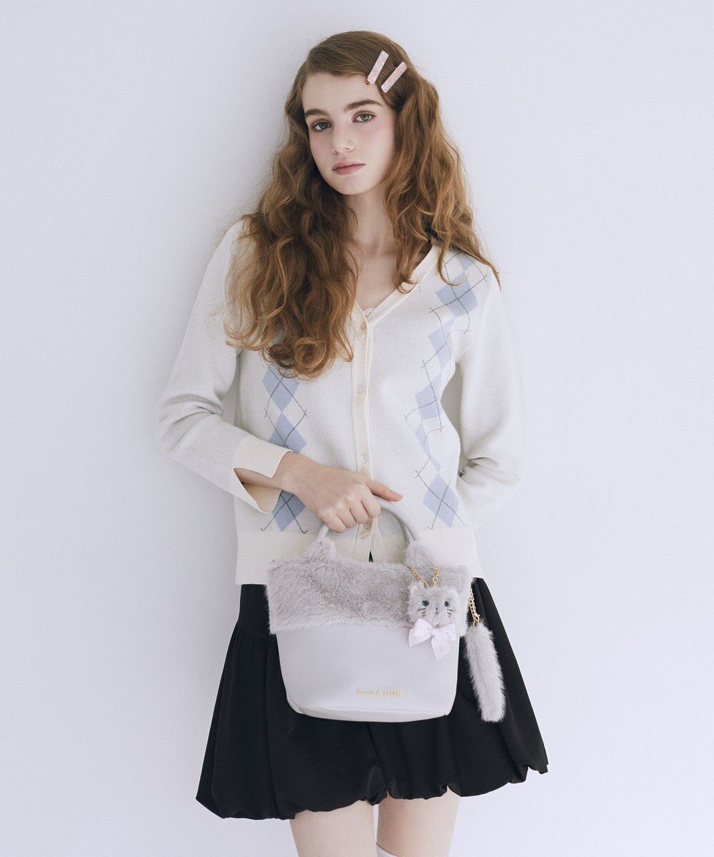 Maison de FLEUR ねこフェイクファーバッグ 