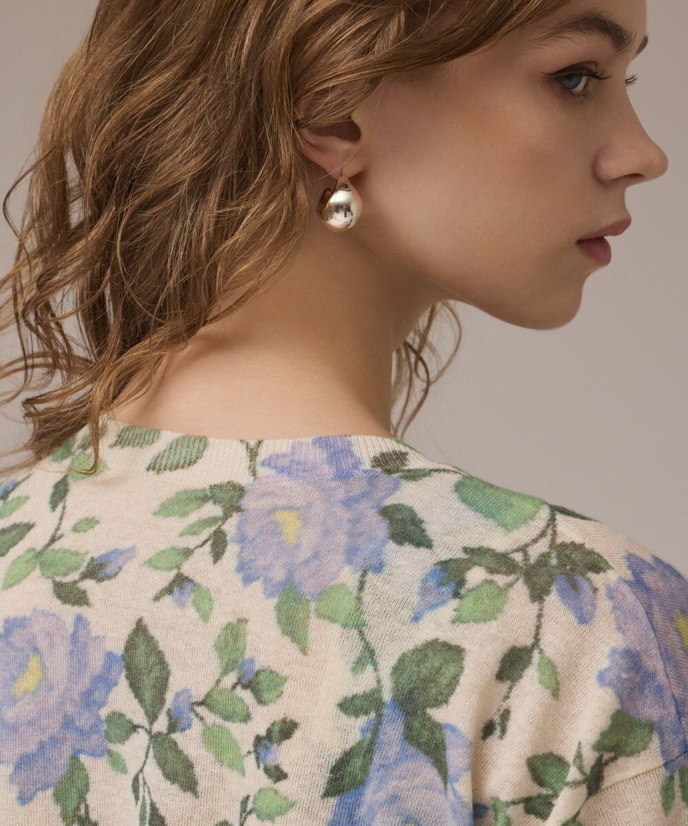 GRACE CONTINENTAL ローズプリントニットカーディガン 