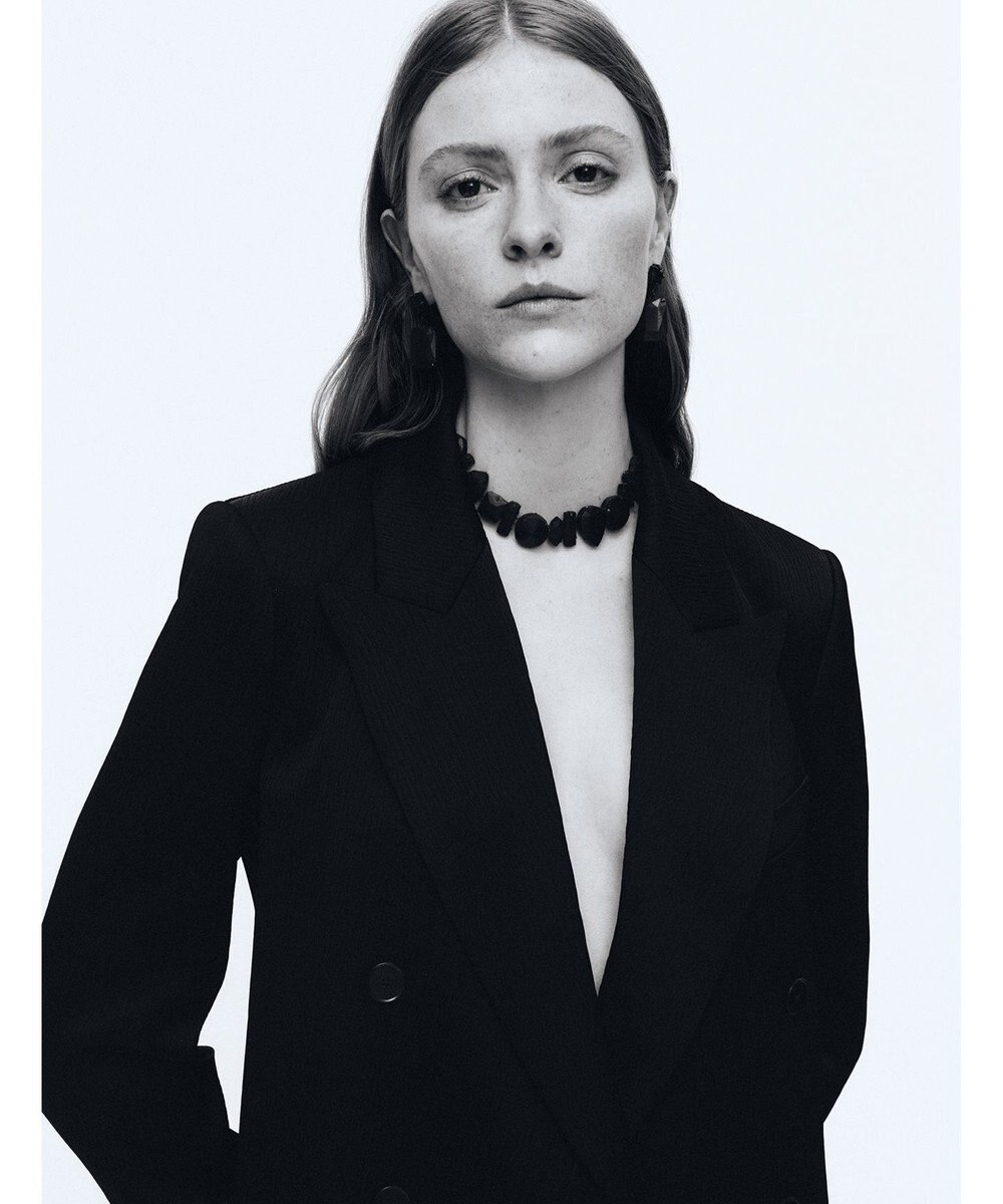 JOSEPH テクスチャードビスコース　ダブルブレステッドジャケット 