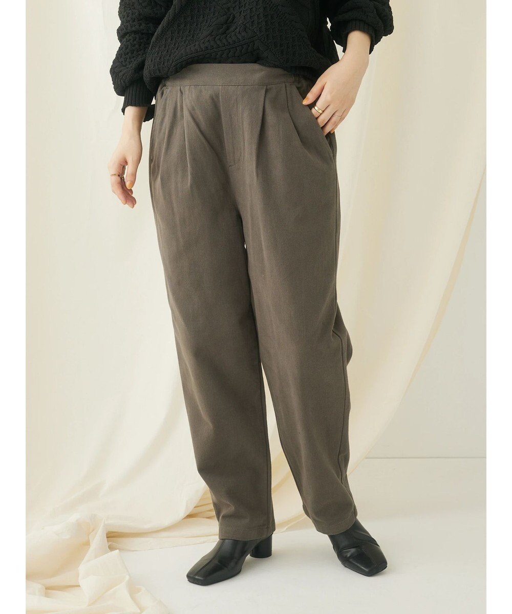 CRAFT STANDARD BOUTIQUE 綿ピーチ綺麗シルエットパンツ 