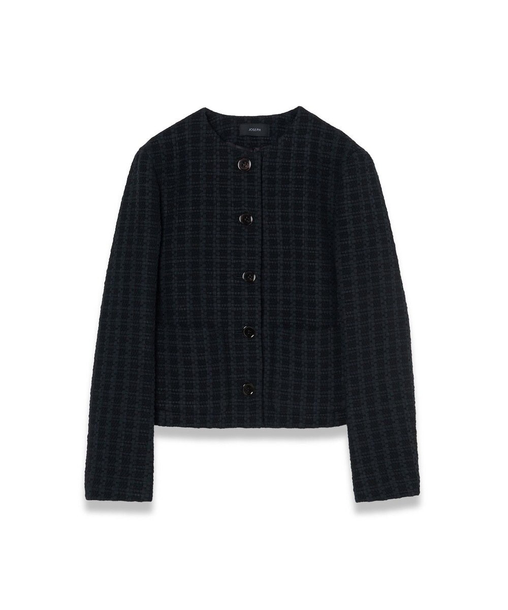 JOSEPH 【WEB&OUTLET限定】ツイスティングツウィード　ノーカラージャケット 