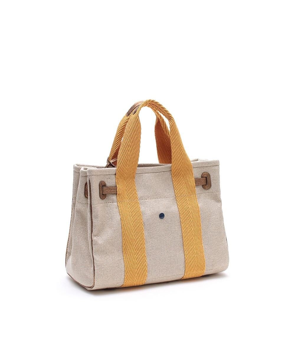 A.D.M.J. リネンラメクロス/前金具付トート32cm(Dカン＋) 