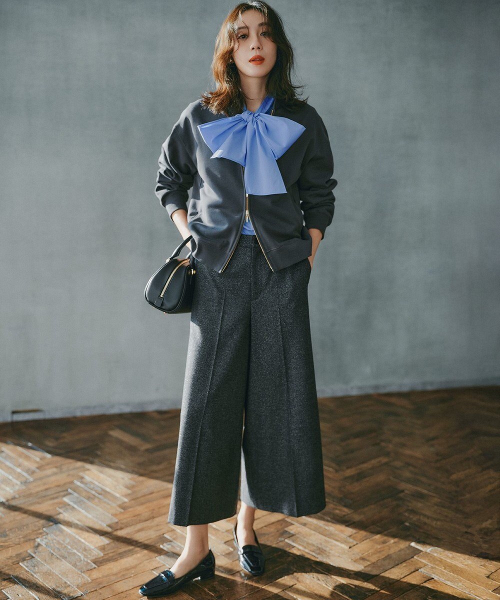 23区 【WEB＆一部店舗限定】クリアコットンテリー ダブルジップ ブルゾン 