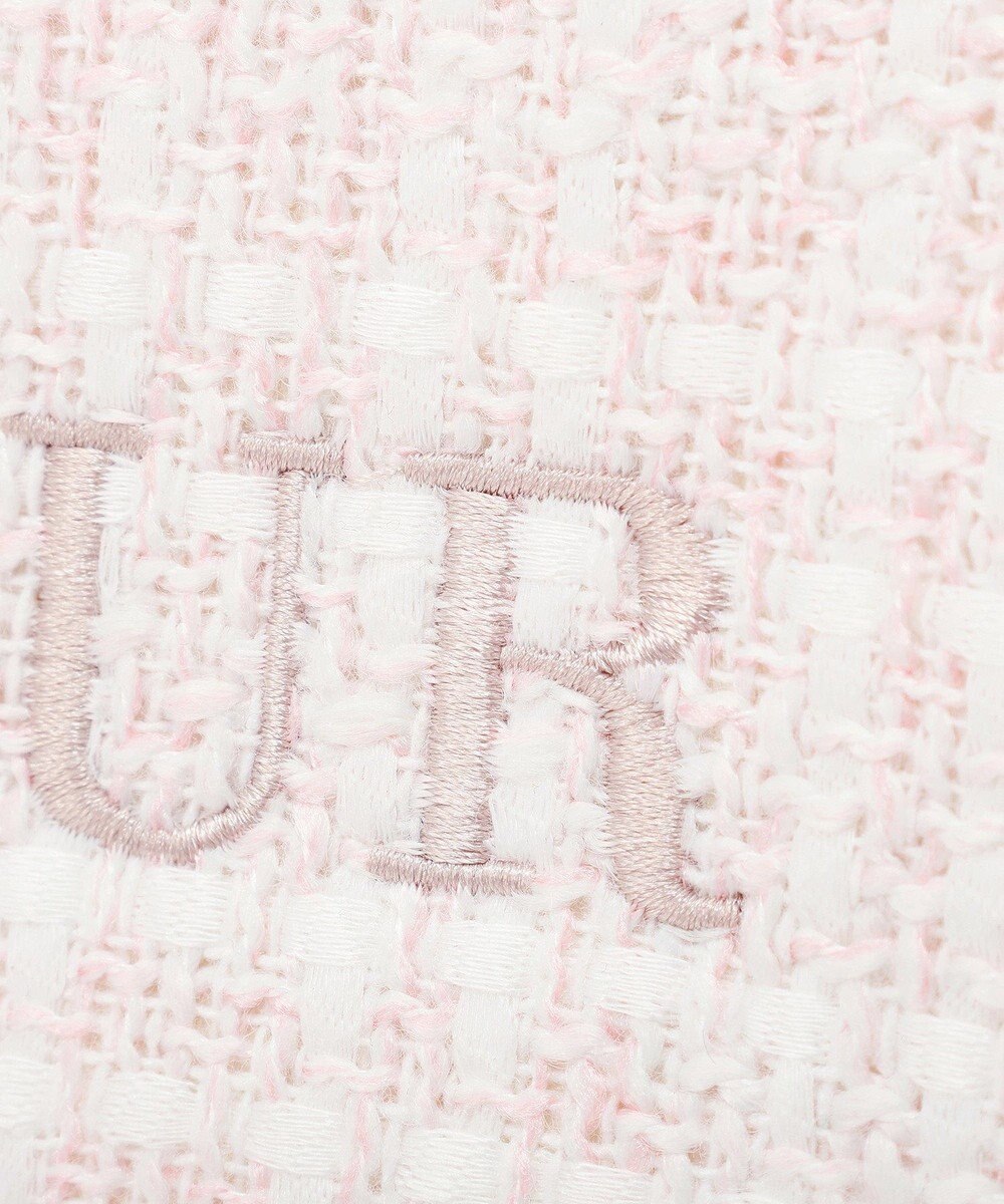 Maison de FLEUR スカーフ付きツイードスクエアトートバッグ 